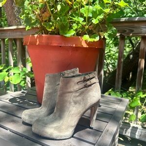Sam Edelman Kit Sexy Suede Elegant Khaki Tan Ankle Boots, 6.5, 37, 4